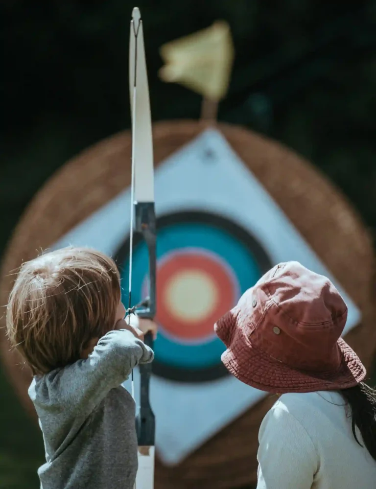 Children Learning Archery